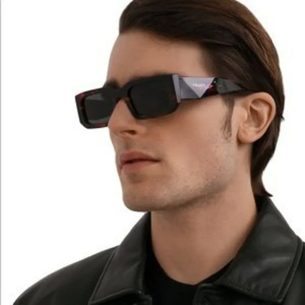 NEW Prada PR06YS 2AU8C1 Havana Tortoise Dark Brown Rectangle Unisex Sunglasses